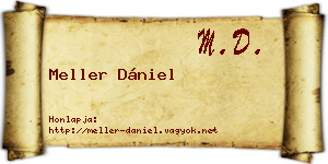 Meller Dániel névjegykártya